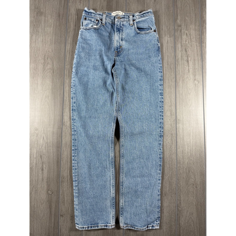 Abercrombie & Fitch 90s Straight Jeans 25/0S Blue Ultra High Rise Denim